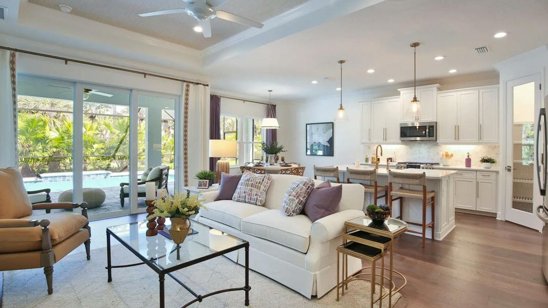 Furnished interior view inside a new home in Windward Real Estate and Homes for Sale in Sarasota, FL - Neal Communities, Lakewood Ranch (Image 17).