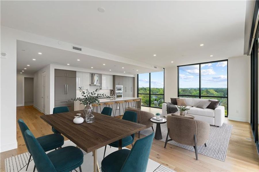 Furnished interior view inside a new home in The Dillon Buckhead, Atlanta (Image 11).