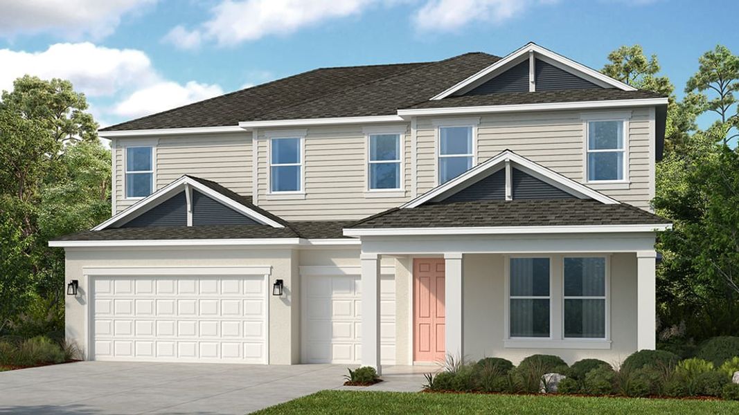 Representative exterior photo of a completed home built from the Waikiki by Taylor Morrison in Victoria Lakes, Odessa, FL (Image 8).