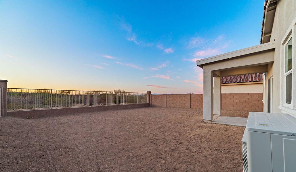 Exterior details and patio area of a home in Entrada Del Toro at Rancho Sahuarita, Sahuarita (Image 23).