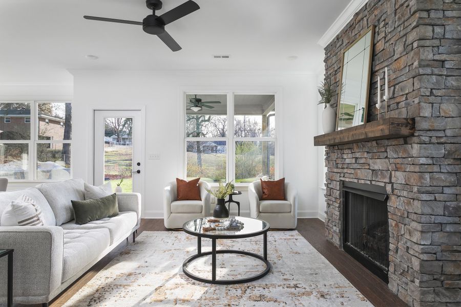 Representative furnished interior of a home built from the The River Basement by Greentech Homes LLC in Timberlee, Ooltewah (Image 5).