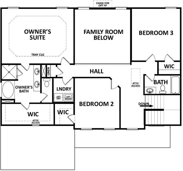 2D floor plan layout of this home in Cherokee Knoll, Williamston, SC (Image 3).