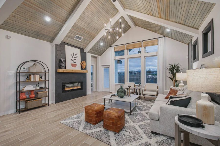 Representative furnished interior of a home built from the Wilshire by Chesmar Homes in Stream Waters, Buda (Image 19).