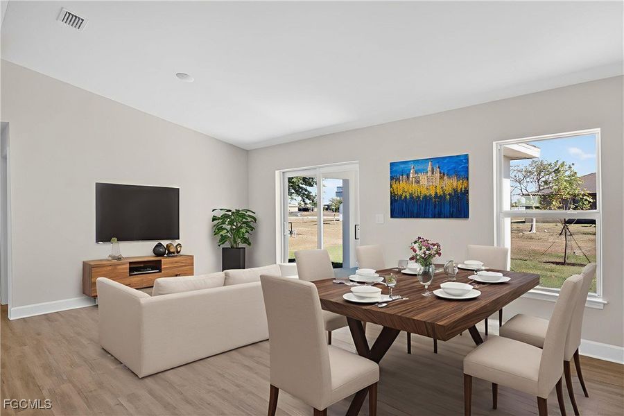 Furnished interior view inside a new home in Cape Coral, Cape Coral (Image 7). Furnished interior view inside a new home in Cape Coral, Cape Coral (Image 7).