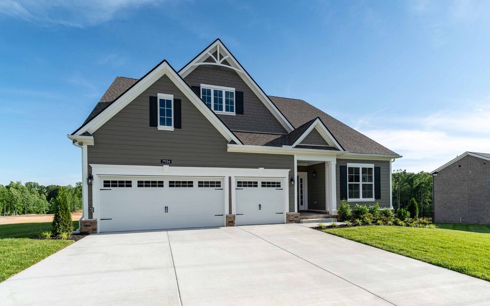 Front exterior of a new home in Aden Woods, Fairview, TN, highlighting curb appeal (Image 2).