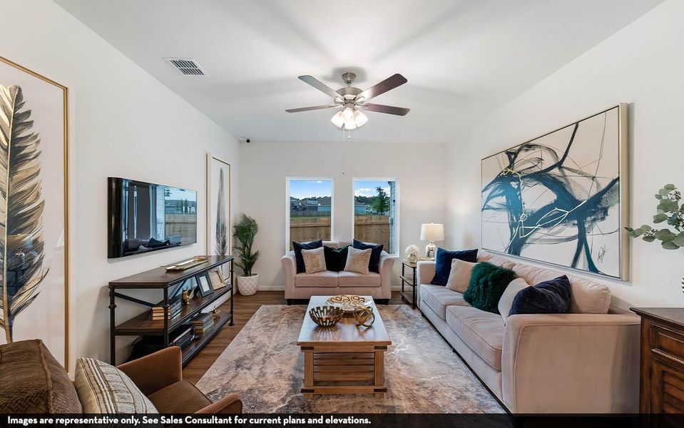 Furnished interior view inside a new home in Sweetgrass Village, Crosby (Image 4).
