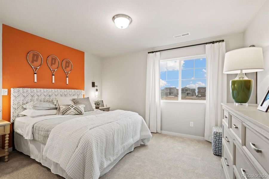 Photos shown are of a previously built model home and are intended to represent the floor plan. The home currently available may include different finishes, features, and selections.