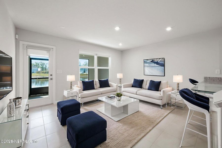 Furnished interior view inside a new home in , Jacksonville (Image 12). Furnished interior view inside a new home in , Jacksonville (Image 12).