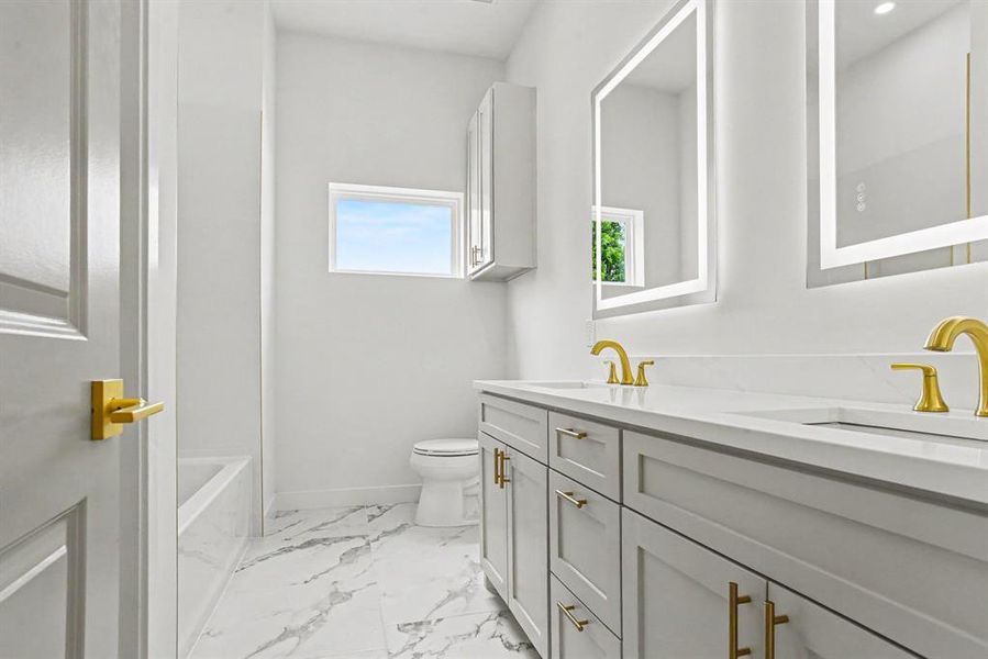 Furnished interior view inside a new home in , Dallas (Image 10).