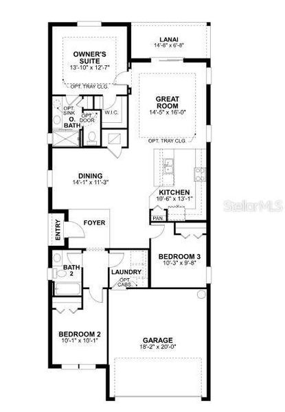 2D floor plan layout of this home in The Hammocks at West Port, Port Charlotte, FL (Image 2). 2D floor plan layout of this home in The Hammocks at West Port, Port Charlotte, FL (Image 2).