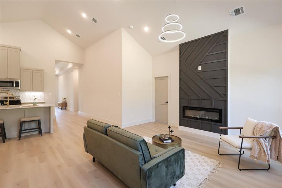 Furnished interior view inside a new home in , Fort Worth (Image 12). Furnished interior view inside a new home in , Fort Worth (Image 12).