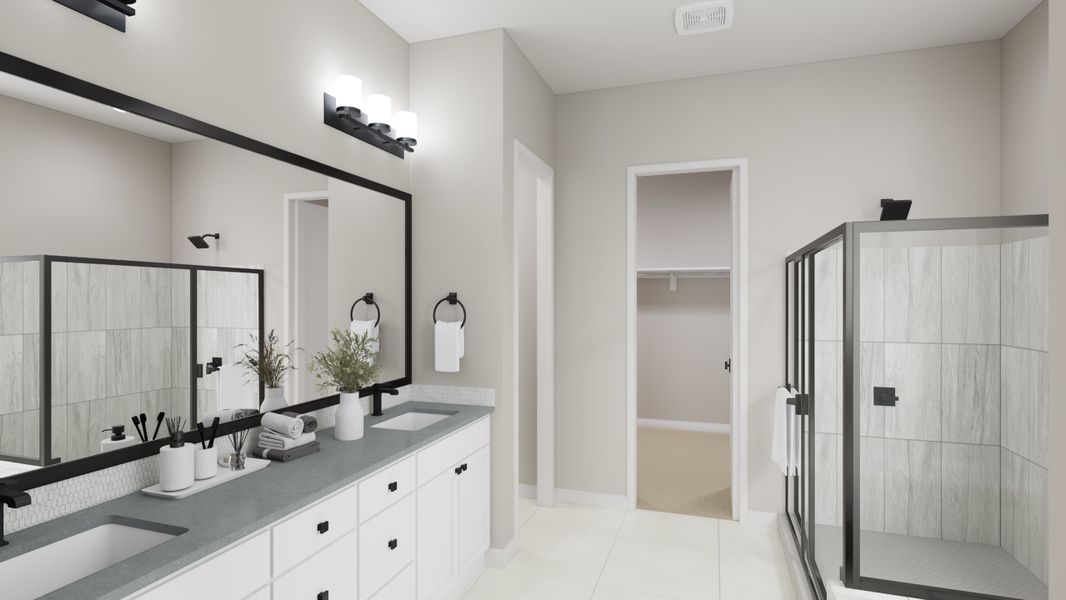 Representative furnished interior of a home built from the Elden Plan 4505 by Tri Pointe Homes in Waterston Central, Gilbert (Image 23).