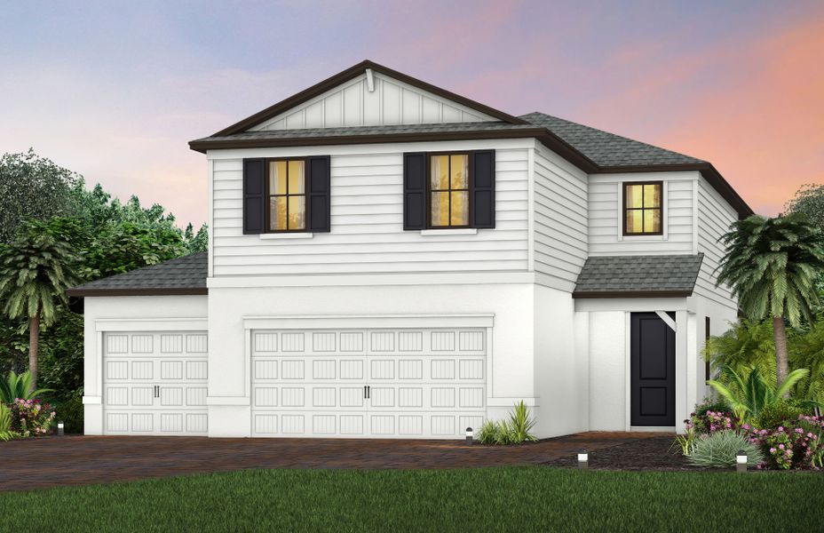 Exterior CO1 with optional 3rd car garage