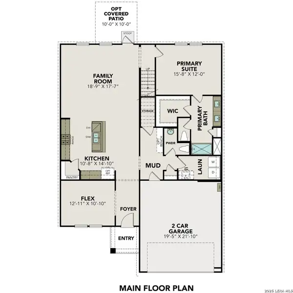 2D floor plan layout of this home in Hannah Heights, Seguin, TX (Image 4).