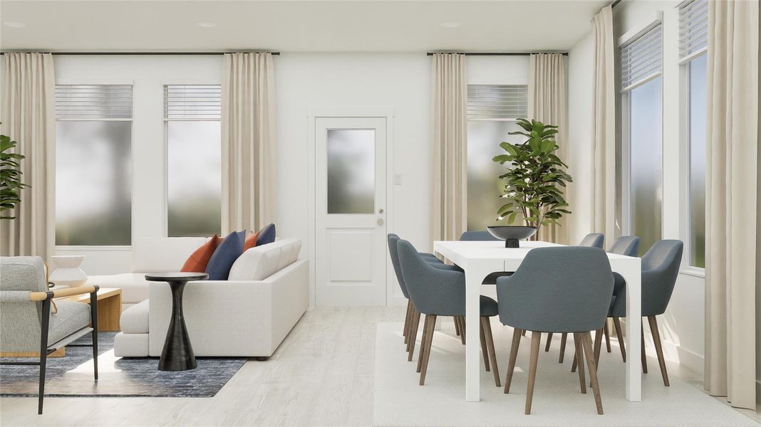 Furnished interior view inside a new home in River Bridge Ranch, San Marcos (Image 3).