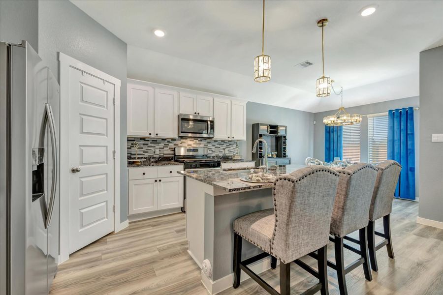 Furnished interior view inside a new home in Central Park, Texas City (Image 14). Furnished interior view inside a new home in Central Park, Texas City (Image 14).