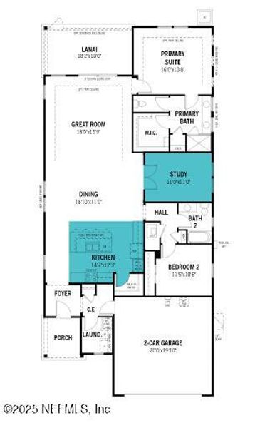 2D floor plan layout of this home in RiverTown - WaterSong, St. Johns, FL (Image 2). 2D floor plan layout of this home in RiverTown - WaterSong, St. Johns, FL (Image 2).
