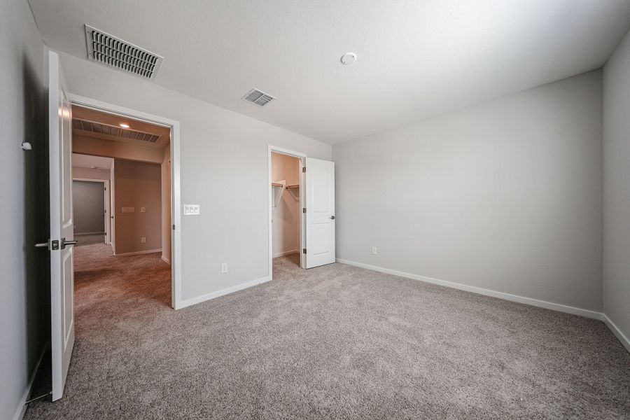 A hallway with doors.