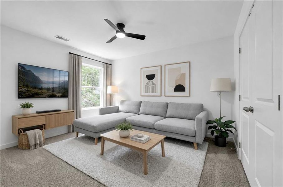 Furnished interior view inside a new home in , Atlanta (Image 10).