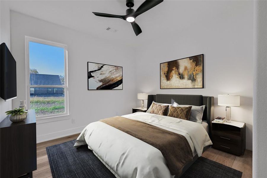 Secondary Bedroom, virtually staged Secondary Bedroom, virtually staged