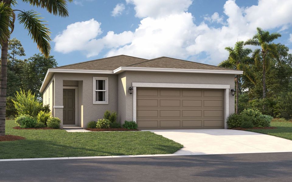 Representative exterior photo of a completed home built from the The Lewiston by Stanley Martin Homes in Watermark, Cocoa, FL (Image 1).