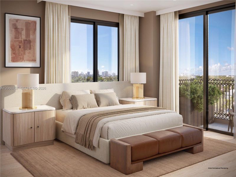 Furnished interior view inside a new home in , Coral Gables (Image 7).
