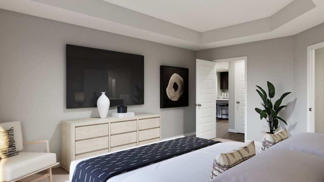 Representative furnished interior of a home built from the The Messina by Legend Homes in Granger Pines, Conroe (Image 13).