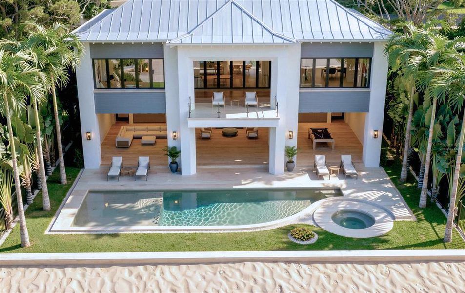 Exterior details and patio area of a home in , Belleair Beach (Image 3). Exterior details and patio area of a home in , Belleair Beach (Image 3).