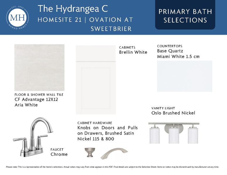 Sample of building materials used in homes in Ovation at Sweetbrier, Durham (Image 8). Sample of building materials used in homes in Ovation at Sweetbrier, Durham (Image 8).