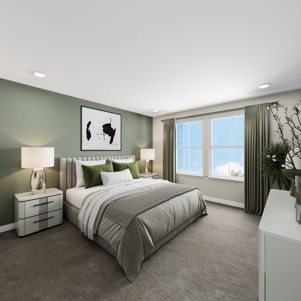 Furnished interior in a model home at Lake Bluff in Greeley (Image 7).