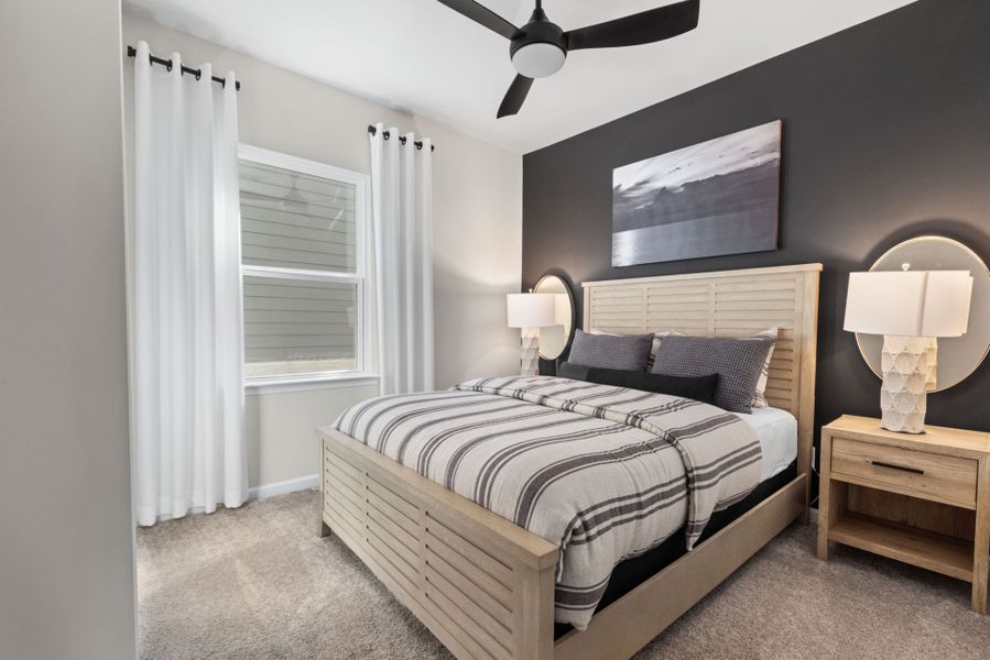 Furnished interior view inside a new home in Huxley, Apex (Image 18). Furnished interior view inside a new home in Huxley, Apex (Image 18).