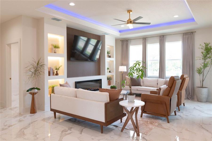 Furnished interior view inside a new home in , Dunnellon (Image 34).