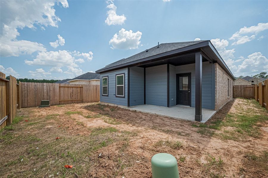 Exterior details and patio area of a home in Mill Creek Trails, Magnolia (Image 3). Exterior details and patio area of a home in Mill Creek Trails, Magnolia (Image 3).