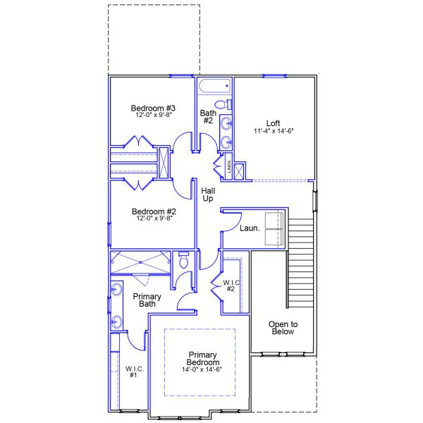 2D floor plan layout of this home in Sweetbrier, Durham, NC (Image 3).