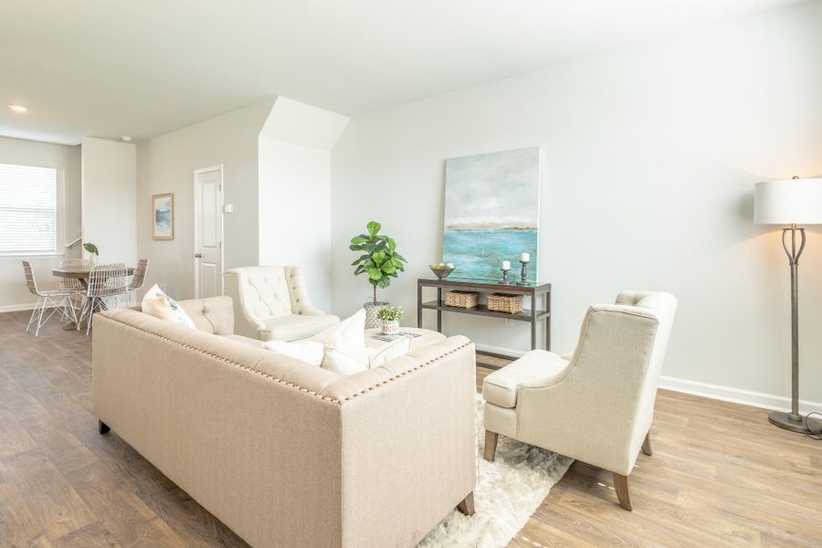 Furnished interior view inside a new home in Center Pointe, Santee (Image 10).