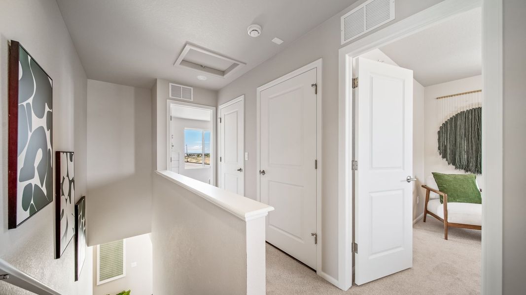 Furnished interior view inside a new home in Reunion, Commerce City (Image 21). Furnished interior view inside a new home in Reunion, Commerce City (Image 21).