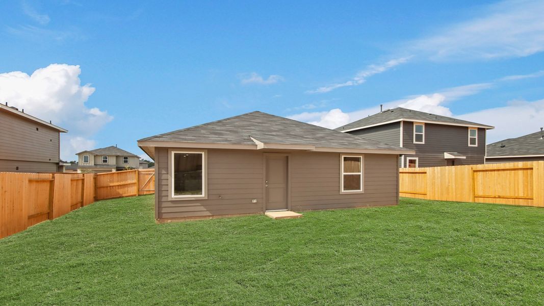 Exterior details and patio area of a home in Mill Creek, Magnolia (Image 2). Exterior details and patio area of a home in Mill Creek, Magnolia (Image 2).