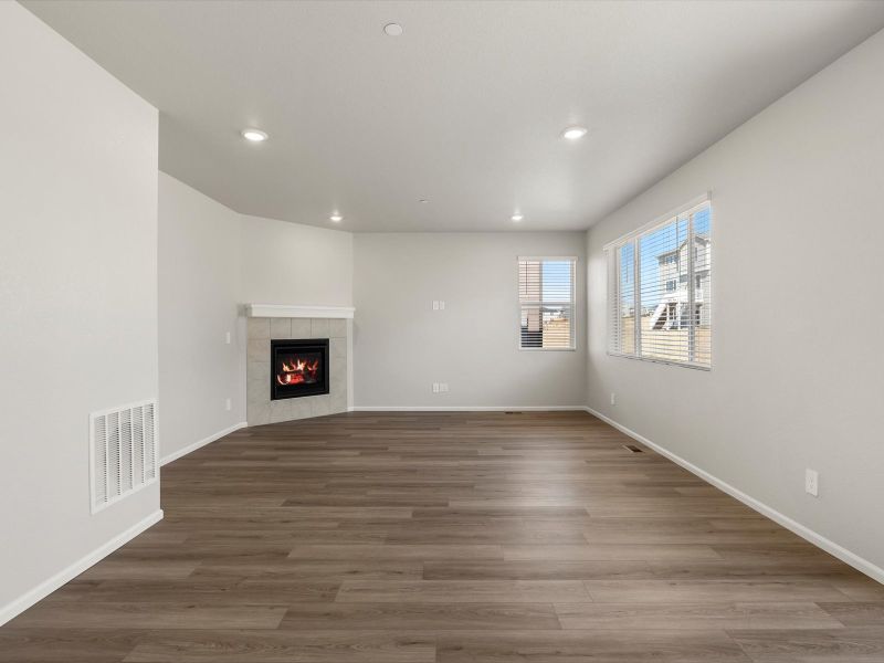 Spacious, unfurnished interior of a new home in Buffalo Highlands: The Flora Collection, Commerce City (Image 7). Spacious, unfurnished interior of a new home in Buffalo Highlands: The Flora Collection, Commerce City (Image 7).