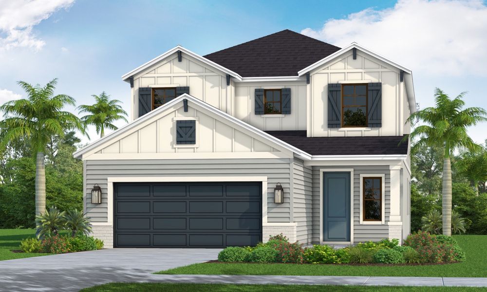 Representative exterior photo of a completed home built from the Vision 2 by Neal Communities in Canoe Creek, Parrish, FL (Image 6).