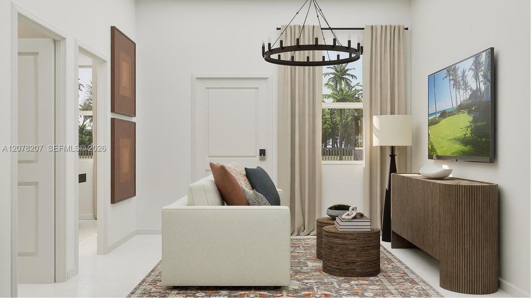 Furnished interior view inside a new home in Breezewood, Miami (Image 2).