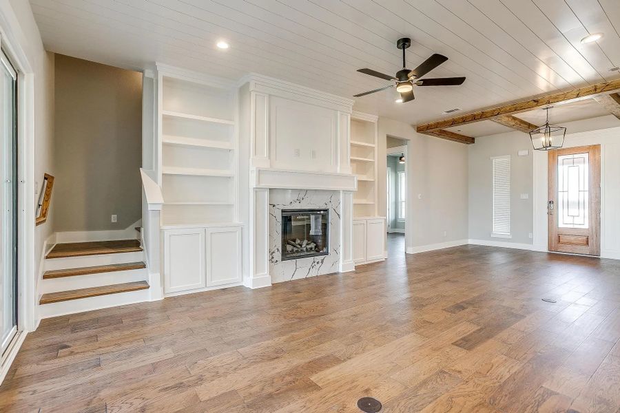 Representative unfurnished interior of a home built from the The Tiffany by Elmwood Custom Homes in Matthews Farm, Venus (Image 26). Representative unfurnished interior of a home built from the The Tiffany by Elmwood Custom Homes in Matthews Farm, Venus (Image 26).