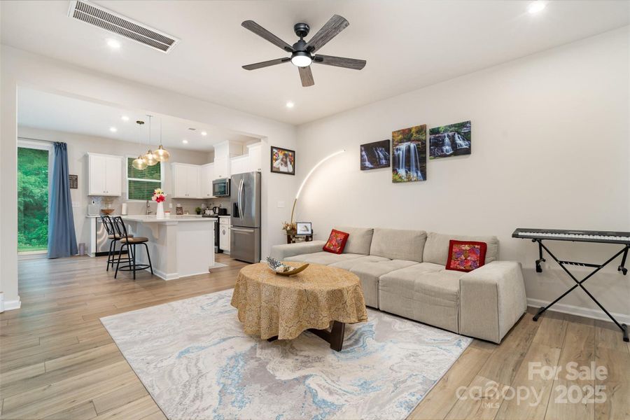 Living Room into Kitchen