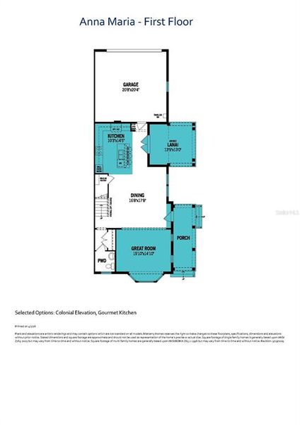2D floor plan layout of this home in Celebration, Celebration, FL (Image 4).