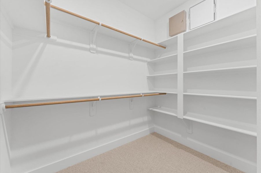 Primary bedroom - walk in closet.