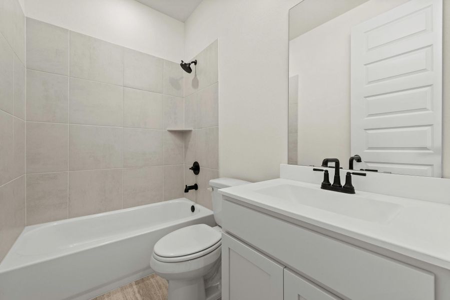 Furnished interior view inside a new home in The Trails - 45', New Caney (Image 7). Furnished interior view inside a new home in The Trails - 45', New Caney (Image 7).