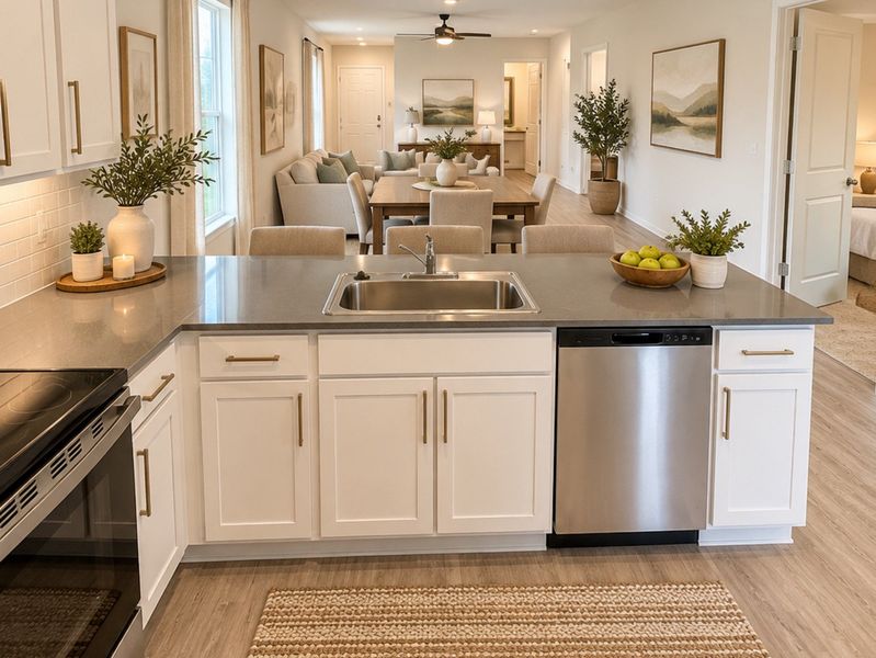 Furnished interior view inside a new home in Sapphire Grove, San Antonio (Image 4).