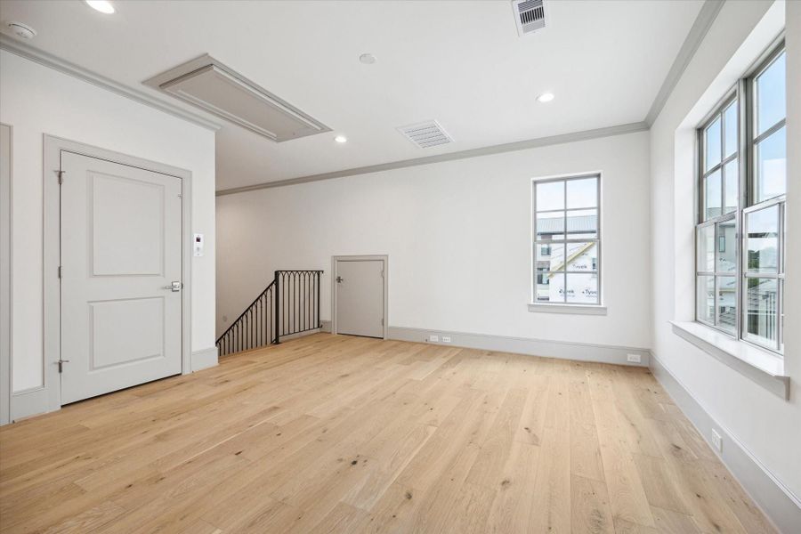 Alternate view of light-filled game room.