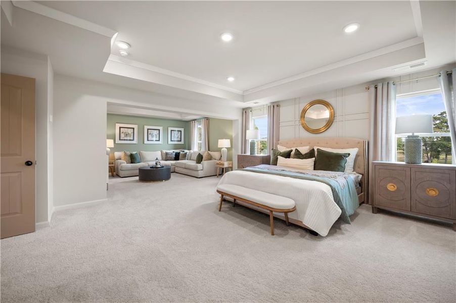 Furnished interior view inside a new home in Adagio, Dacula (Image 15). Furnished interior view inside a new home in Adagio, Dacula (Image 15).