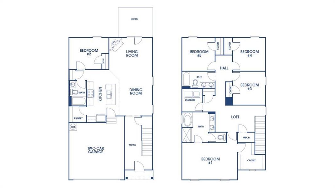 2D floor plan layout of this home in Shoal Creek, Hampton, GA (Image 3).