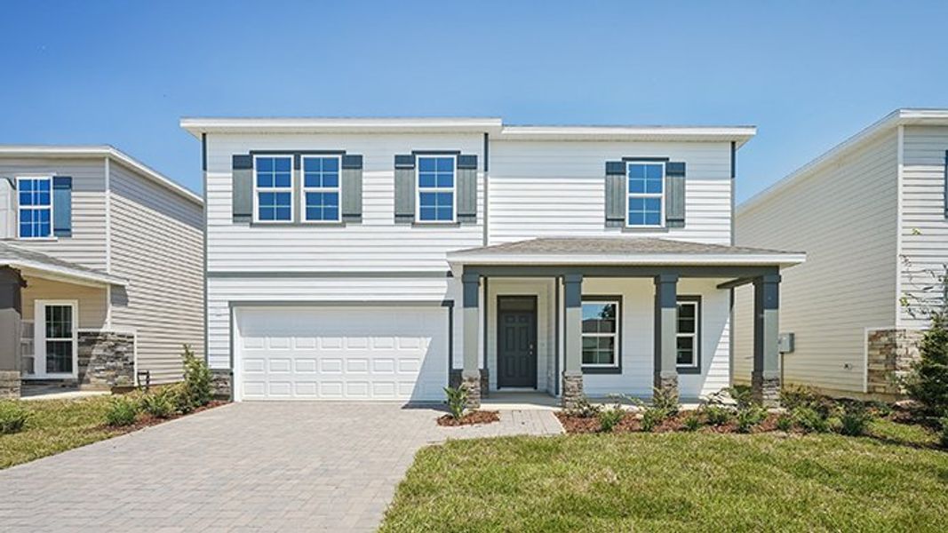 Representative exterior details of a home built from the HEMINGWAY by D.R. Horton in Buchanan Trails, Newberry (Image 3). Representative exterior details of a home built from the HEMINGWAY by D.R. Horton in Buchanan Trails, Newberry (Image 3).